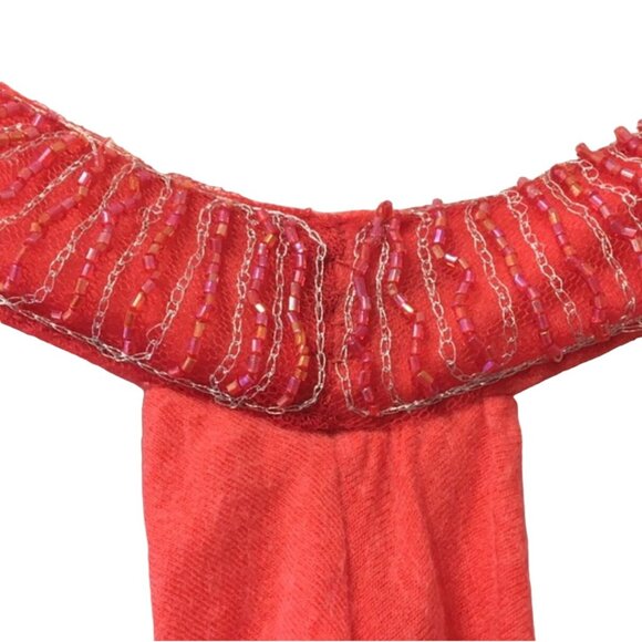 Miss Me Embellished Tank Women's Size Small Burnout Orange Very good used condit - Picture 4 of 6